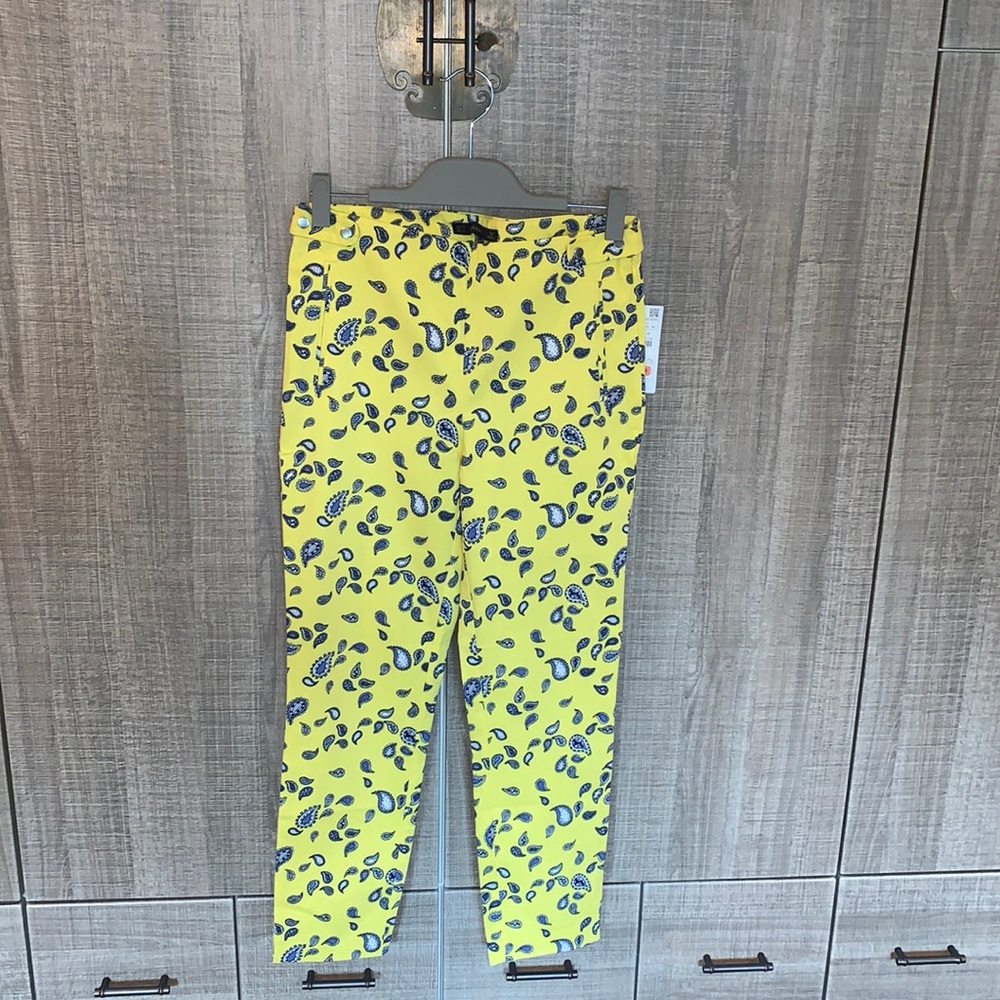 Zara Yellow Paisley Pants